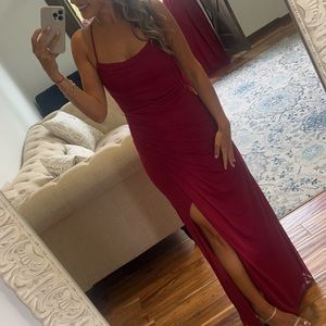Azazie size 2 bridesmaid dress in burgundy